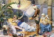 Arab or Arabic people and life. Orientalism oil paintings  445 unknow artist